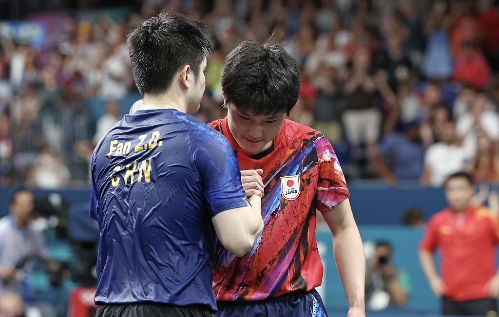 法国队险胜日本队，张本智和扛起全队的简单介绍